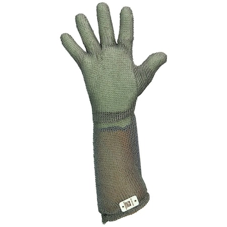 Workhorse Metal Mesh Hand Protection Gloves with Coil Spring Closure, 7-1/2 Inch Forearm Length 1567-M