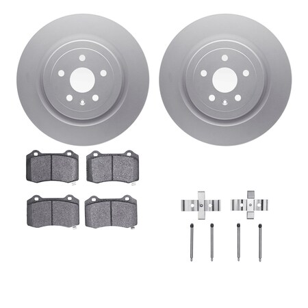 Dynamic Friction Co DFC GEOSPEC Coated Rotor- Heavy Duty Brake Pad includes Hardware 4412-47003