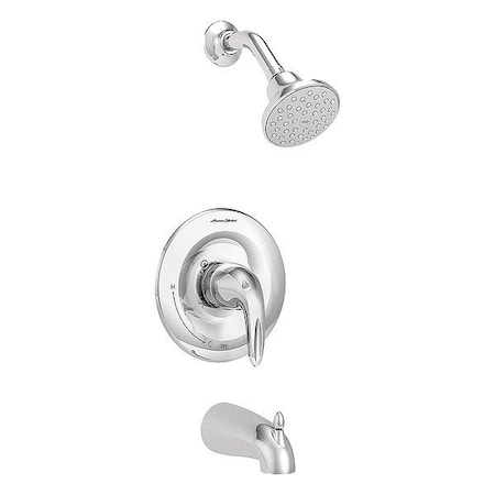 American Standard Wall Mounted Tub and Shower Trim, Wall, Polished Chrome TU385508.002