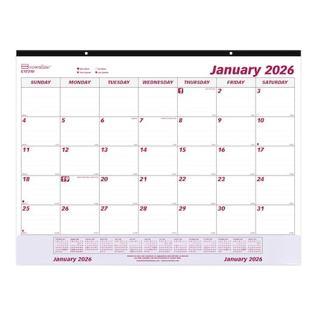 Brownline Deskpad, Monthly REDC1731
