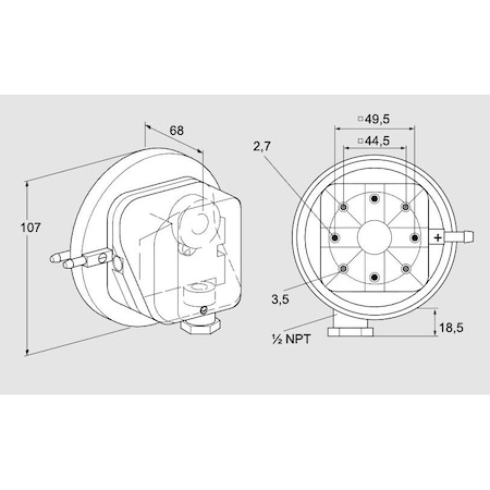 Honeywell Kromschroder SW, PRESS, AIR, AUTO RST, 0.12 1.2 IN. W.C. KS84444952