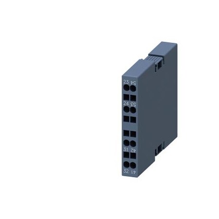 Siemens auxiliary switch, solid-state compatible, lateral, 1 NO + 1 NC, on the 3RH2911-2DE11