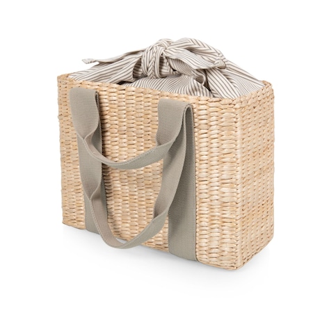 Picnic Time Family Of Brands Parisian Picnic Basket, Sage Green 121-00-375-000-0