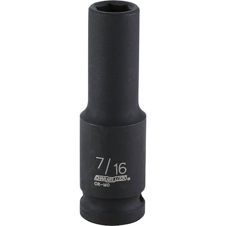 Channellock 1/2'' Drive 7/16'' 6-Point Deep Standard Impact Socket 313262