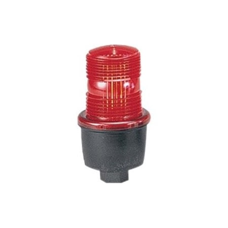 Federal Signal Warning Light, Red, Steady Burn LED, 120V AC, Not Applicable FPM, 3 1/8 in Dia., (F) 1/2 in NPT LP3PL-120R