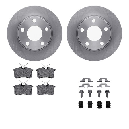 Dynamic Friction Co DFC Brake Rotor with 5000 Brake Pads and Hardware Kit 6512-73206