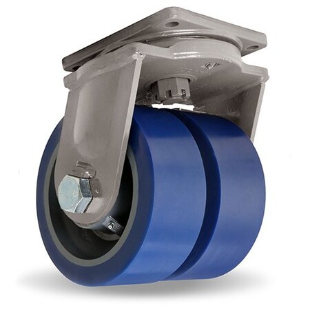 Hamilton Plate Caster, Swivel, Polyurethane, 13"H S-MDD-104SYT-4SL-DHCB
