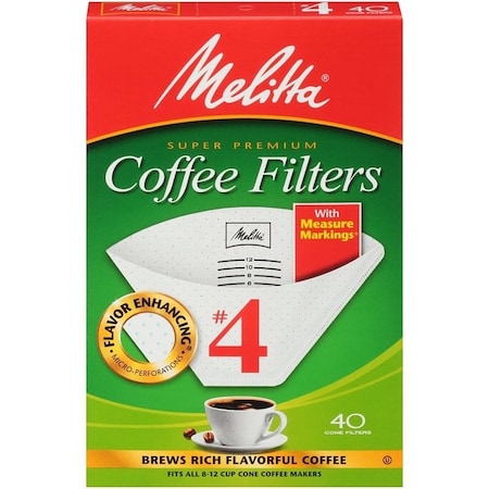 Melitta 3663622 Coffee Filter, Cone, Paper, White 624402