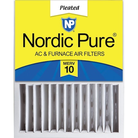 Nordic Pure 16x20x5 Pleated Air Filter, High Capacity, Electrostatically Charged Synthetic Media, MERV 10 16x20x5HM10-1