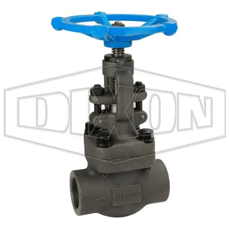 Dixon Globe Valve, 1-1/4 in Nominal, FNPT Connection End Style, Class 800, Forged Steel Body FSGLBV125