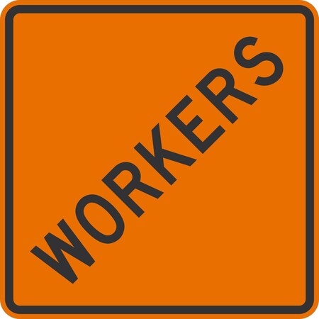 Lyle Workers (The Legend), 24x24, Engineer Grade, Orange G-12715-EG_24x24