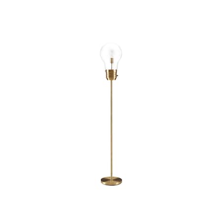 Monarch Specialties Lighting, 71-in. h, Floor Lamp, Brass Metal, Contemporary I 9682