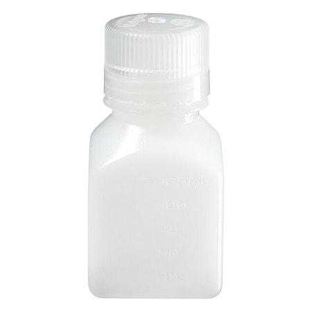 Nalgene Graduated Bottle, HDPE, 109 mm H, PK72 2018-0125
