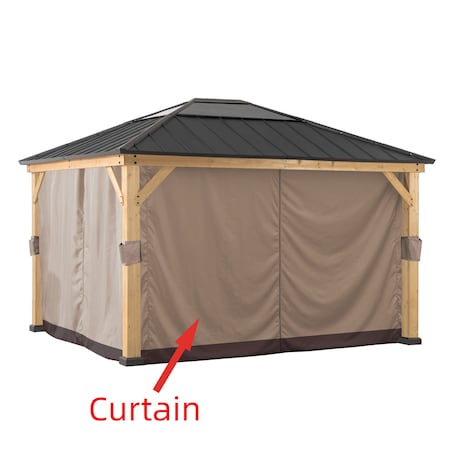 Sunjoy Replacement Curtains for 13 ft.  15 ft. Wood-Framed Gazebos A111305440