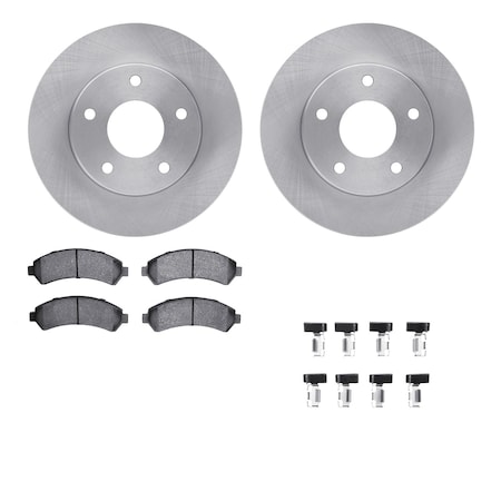 Dynamic Friction Co DFC Brake Rotor with 5000 Brake Pads and Hardware Kit 6512-48237