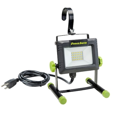 Powersmith Work Light, 120 VAC, 20 W, LED Lamp, 2000 Lumens, 5000 K Color Temp PWLS020H