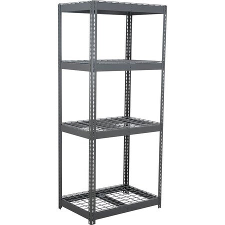 Global Industrial 4 Shelf, Heavy Duty Boltless Shelving, Starter, 48"Wx48"Dx120"H, Wire Deck B3171058