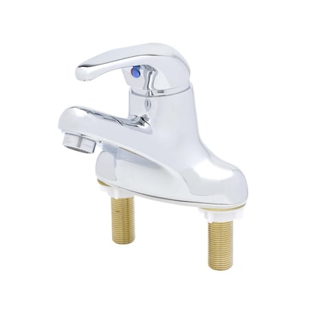 T&S Brass Single Lever Faucet, 4in Centerset, 4in Handle, 0.5 GPM VR Outlet Device B-2711-VF05