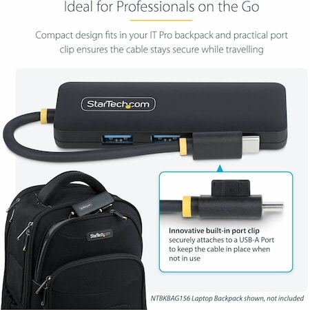 Startech.Com 4-PORT USB-A HUB, 5GBPS, BUS POWERED, SMALL TRAVEL MINI USB HUB, MULTI-PORT USB H5C4A-USB-HUB