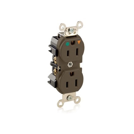 Leviton Hospital Grade Duplex Receptacle, 15 Amp, 125 Volt 8200-IGB
