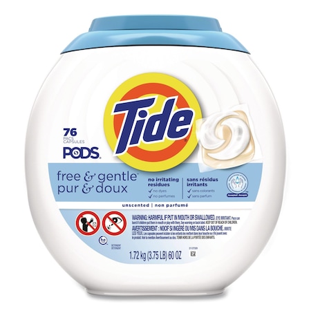 Tide HE Laundry Detergent, Pods, Free & Gentle, 4 PK 80737337