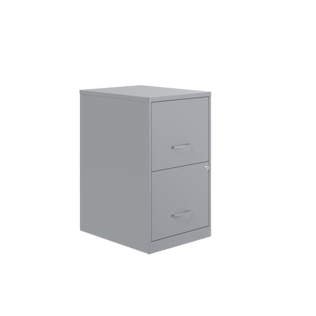 Space Solutions 14.25 in W 2 Drawer Vertical File Cabinet, Platinum 25274