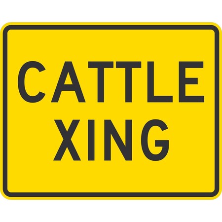Lyle Cattle Xing, 30x24, High Intensity Prismatic, Yellow G-14827-HI_30x24