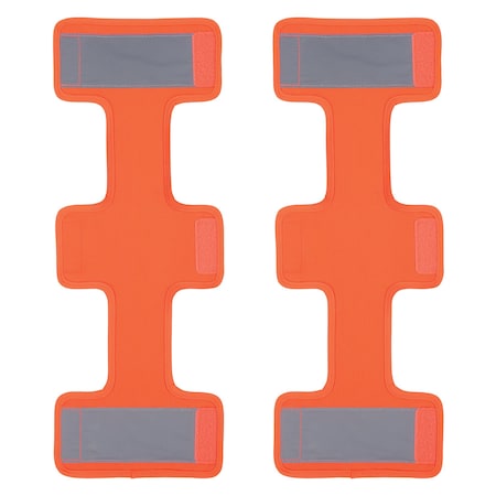 Ergodyne One Size Orange Universal Hi-Vis Seatbelt Cover, 2PK 8105