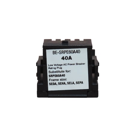 Brah Electric , replacement Spectra rating plugs rated for 40A, 60A sensor - SEDA, SEHA, SELA, SEPA BE-SRPE60A40