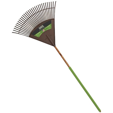 Ames Poly Leaf Rake, 30 Tines, 48 in L Wood Handle 2915712