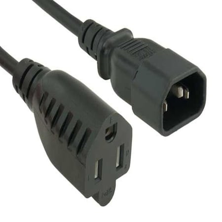 Sanoxy 2 PACK 1ft 18 AWG Monitor Power Adapter Cord NEMA 5-15R to IEC320 C14 SNX-CBL-LDR-PW105-1201
