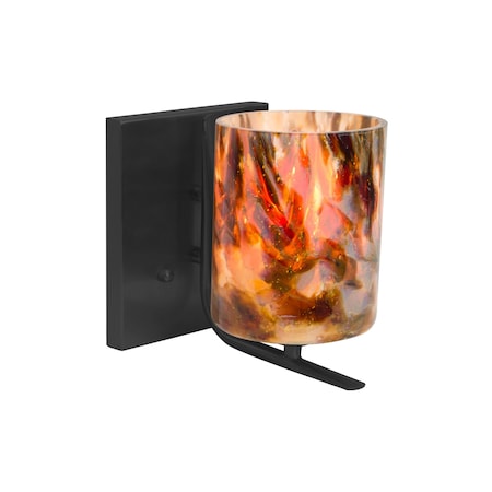 Besa Lighting Besa, Lava Vanity, Lava, Black Finish, 1x9W LED 1WC-LAVA-LED-BK