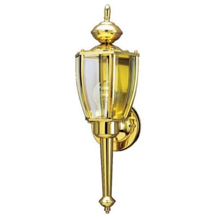 Brightbomb 66924 1 Light Wall Lantern, Polished Brass BR844160