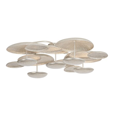 Corbett Lighting Fistral 5 Light Semi Flush in Textured Warm Silver Leaf Finish 522-43-TWL