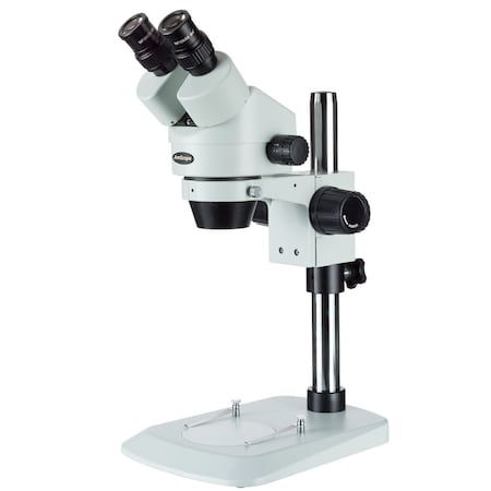 Amscope SM-1 Zoom Inspection Industrial Binocular Stereo Microscope 7X-45X Magnification on Pillar Stand SM-1BN-V203