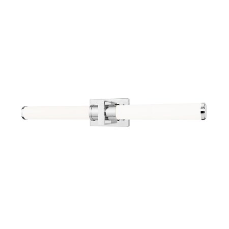 Z-Lite Idris 1 Light Vanity, Chrome/Opal White, 32.5 In W x 5 In H 1019-32W-CH-LED