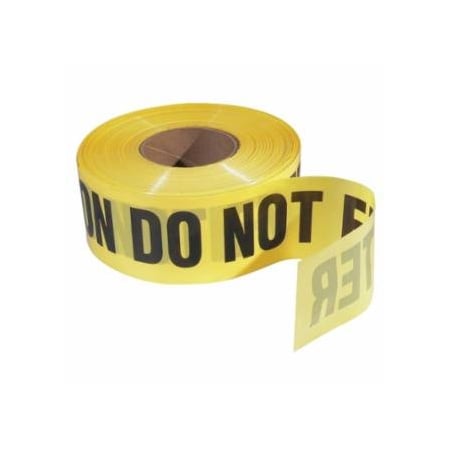 Empire Level Safety Barricade Tape, 3 in W x 1,000 ft L, Caution Do Not Enter, Yellow 272-77-1006