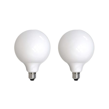 Bulbrite 60-Watt Equivalent Dimmable Milky Filament G40 Medium E26 LED Light Bulb, 3000K, 2PK 862699