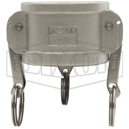 Dixon Type DC Cam and Groove Dust Cap, 1-1/2 in, 316 SS, Import G150-DC-SS