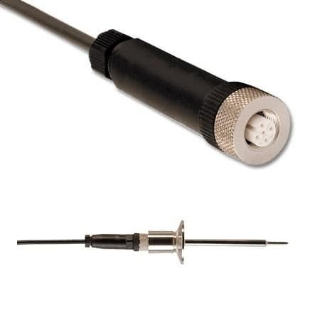 Omega Miniature Temperature Transmitter with Integrated Cable, M12, 4 Sockets, -40 degC to 85 degC, -99 d SPRTX-SS1-M12-1