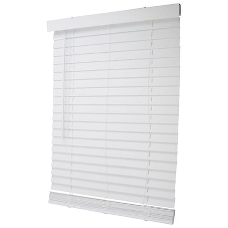 Simple Spaces Blind, 72 in L, 29 in W, Faux Wood, White FWMB-26