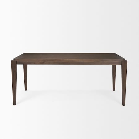 Homeroots 72" Dark Brown Wood Dining Table 604017