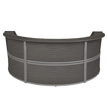 Regency Reception Desk, Steel Frame, 143 1/2 in W 77293GY