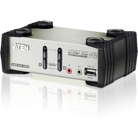 Aten THE IS A TWO PORT KVMP SWITCH COMBINED WITH A TWO-PORT USB 2.0 HUB. AS A CS1732B