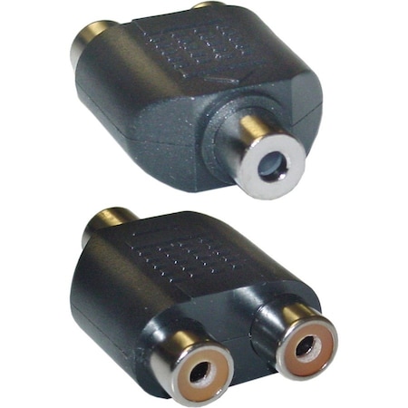 Cable Wholesale 3.5mm Stereo to Dual RCA Audio Adapter, 3.5mm Female to Dual RCA Female 30S1-01400