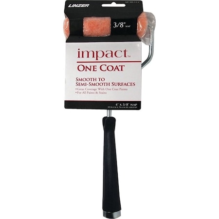 Linzer MT103-11 4IN Mini Roller, 3/8 in Nap, Knit Polyester Fabric Cover, 4 in L Roller MT 103-11 4IN