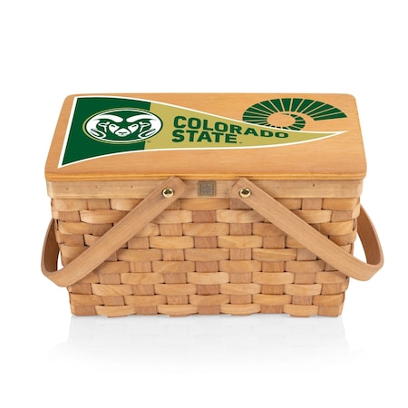 Picnic Time Family Of Brands NCAA Colorado State Rams Poppy Personal Picnic Basket 124-00-299-134-0