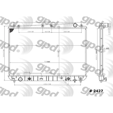 Global Parts Distributors Radiator 2427C