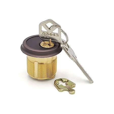 Ecs Hardware Durable Premium Mortise Cylinder, 1-1/4 in 10B Oil Rubbed Bronze / Black KW1 ECSH-MC03-10B-KW1