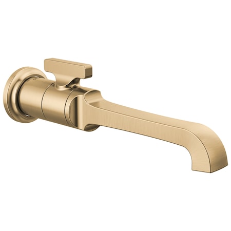 Delta Tetra Single Handle Wall Mount Bathroom Faucet Trim In Lumicoat Champagne Bronze T3589LF-CZ-PR-WL